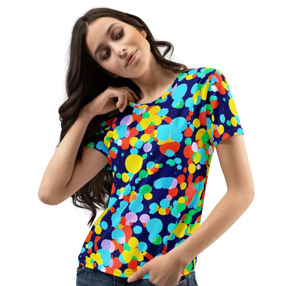 Bubble Spectrum on Women's Crew Neck T-Shirt — Left Front