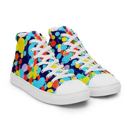Bubble Spectrum on a Women's High Top Canvas Shoes