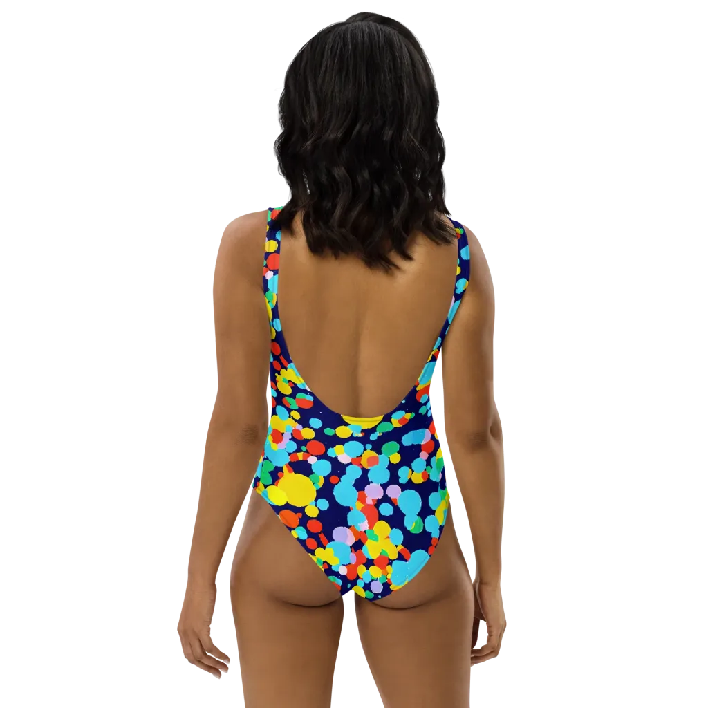 Bubble Spectrum on One-Piece Swimsuit — Back
