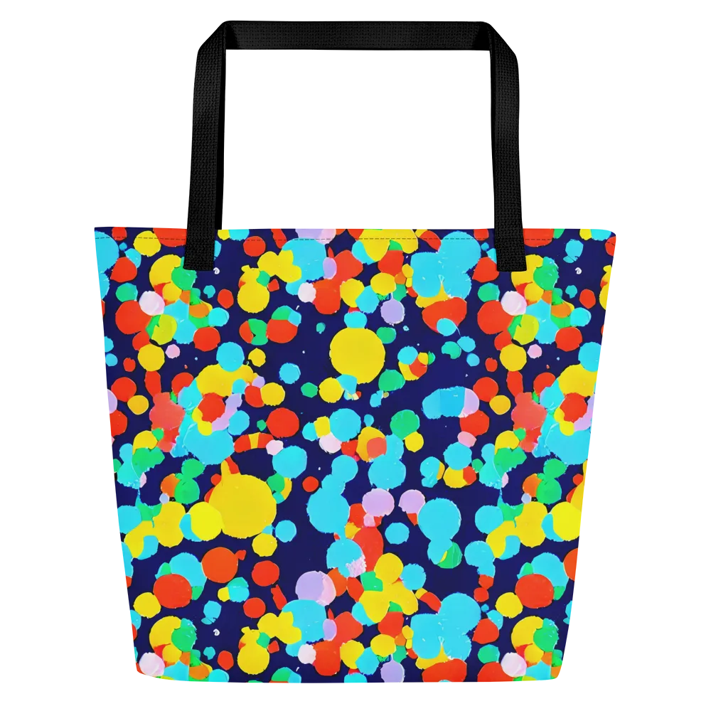 Bubble Spectrum on Large Tote Bag W/ Pocket — Front
