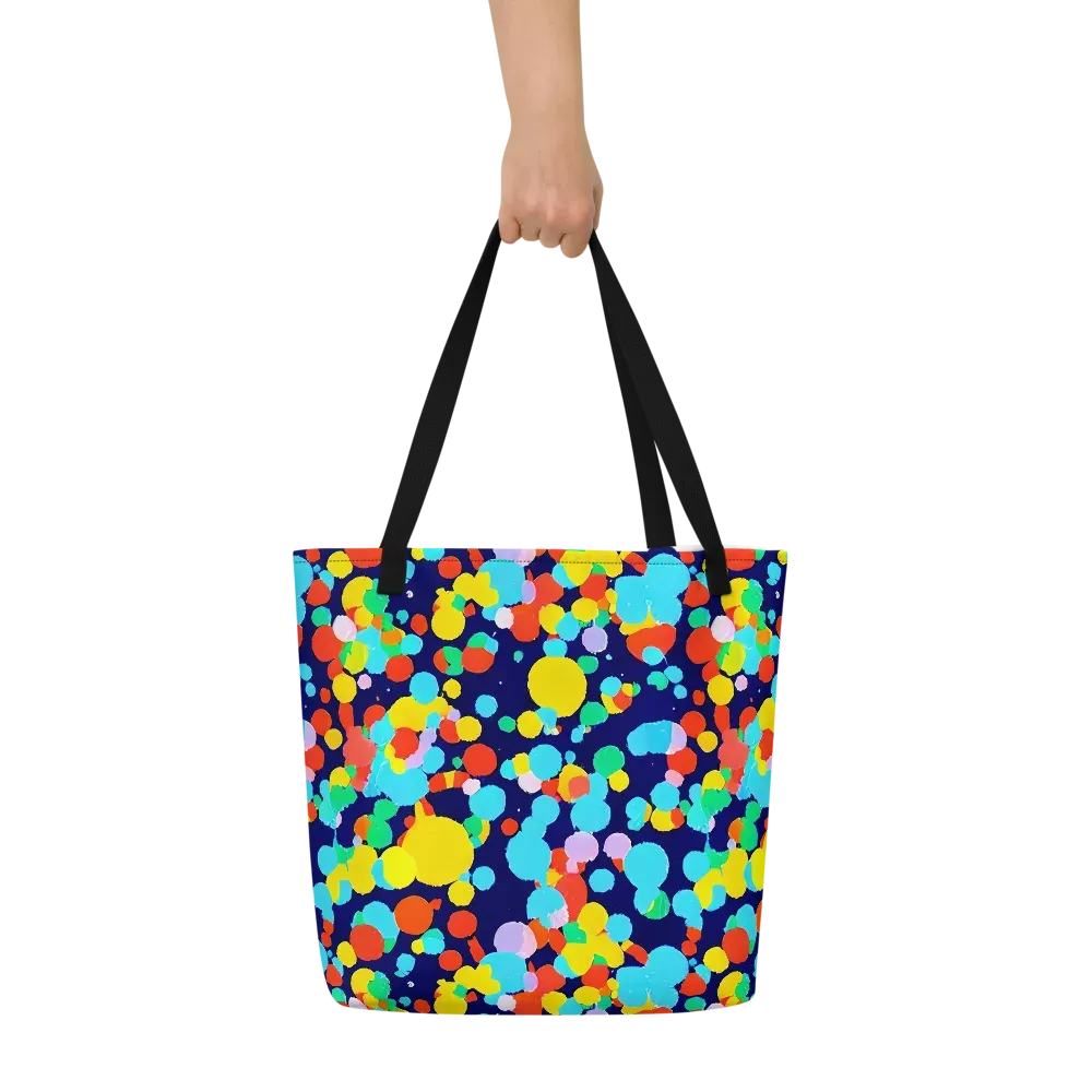 Bubble Spectrum on Large Tote Bag W/ Pocket — Front