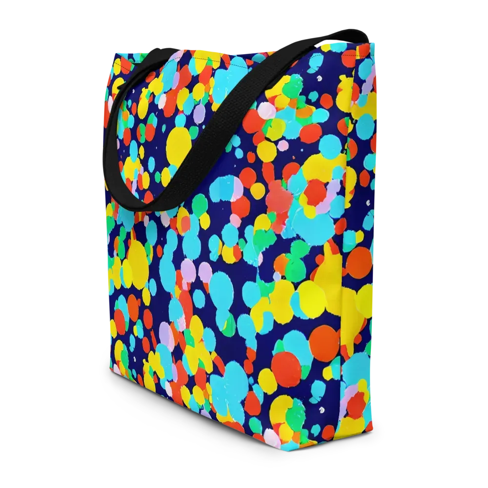 Bubble Spectrum on Large Tote Bag W/ Pocket — Front