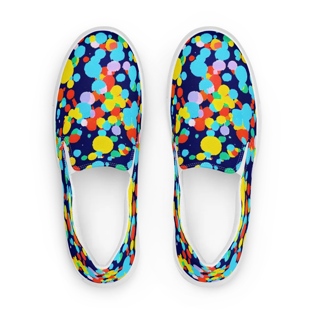 Bubble Spectrum on Women's Slip-On Canvas Shoes — Front
