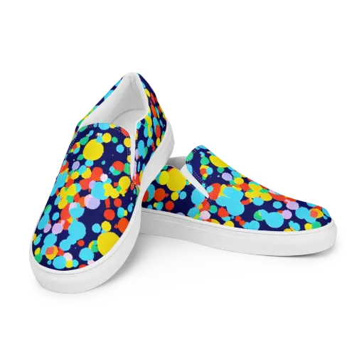 Bubble Spectrum on a Women's Slip-On Canvas Shoes