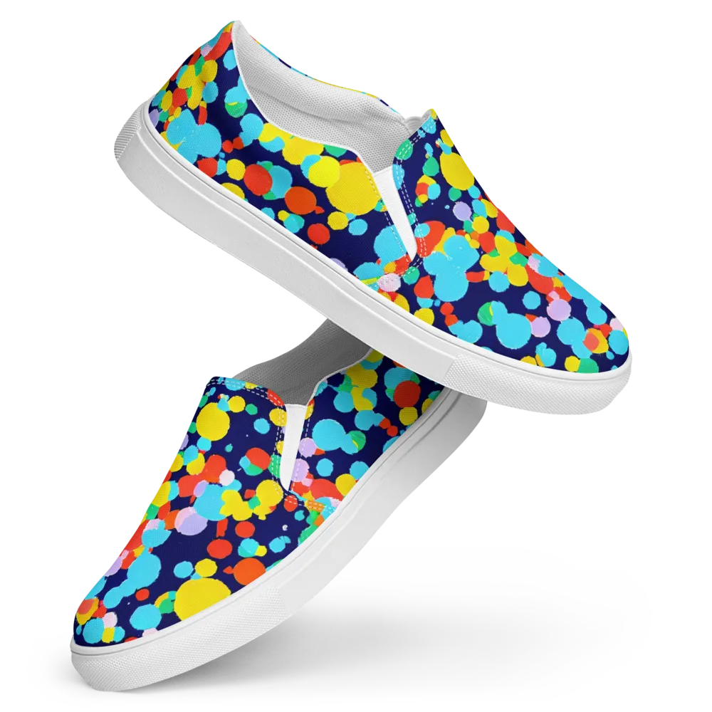 Bubble Spectrum on Women's Slip-On Canvas Shoes — Front