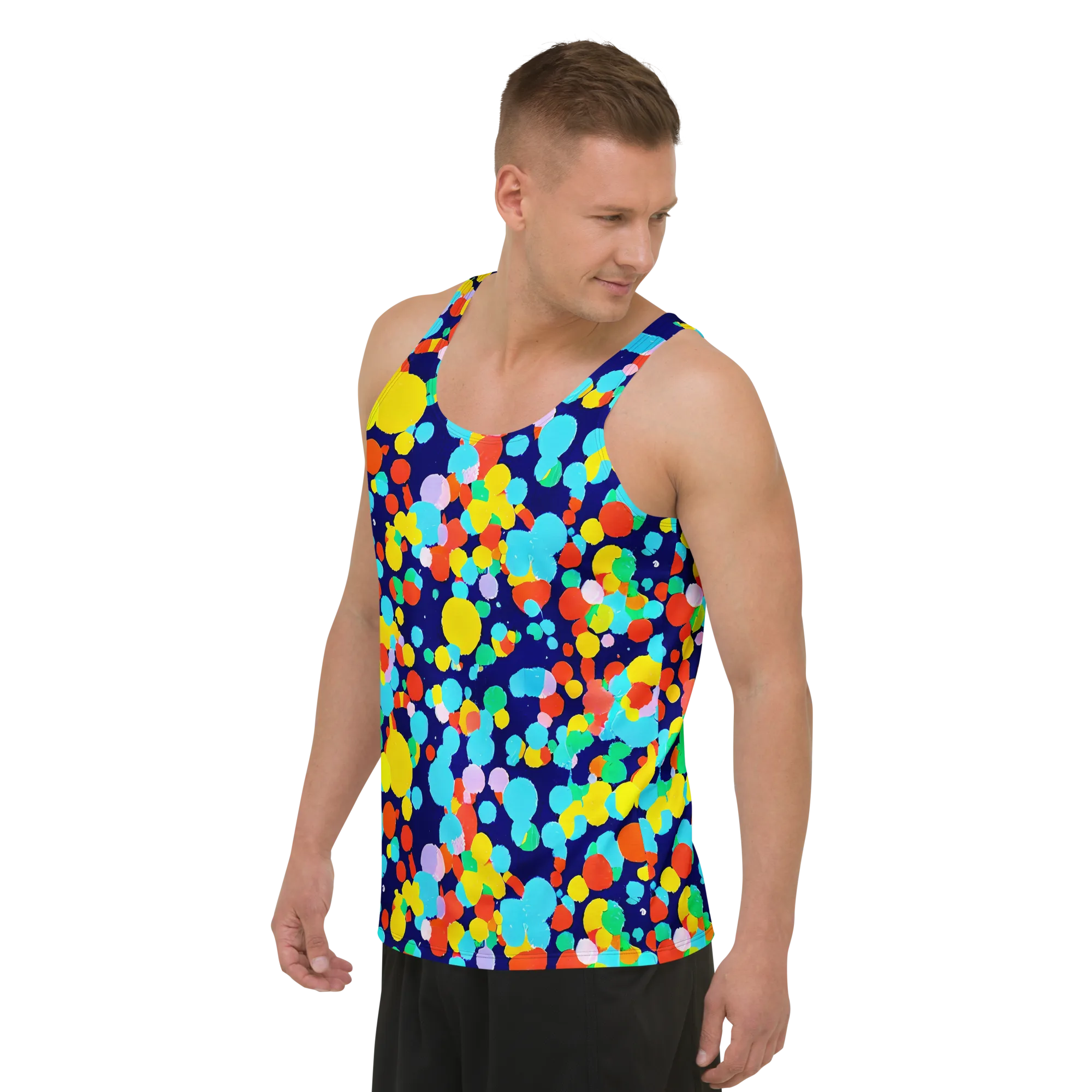 Bubble Spectrum on Men's Tank Top — Left Front