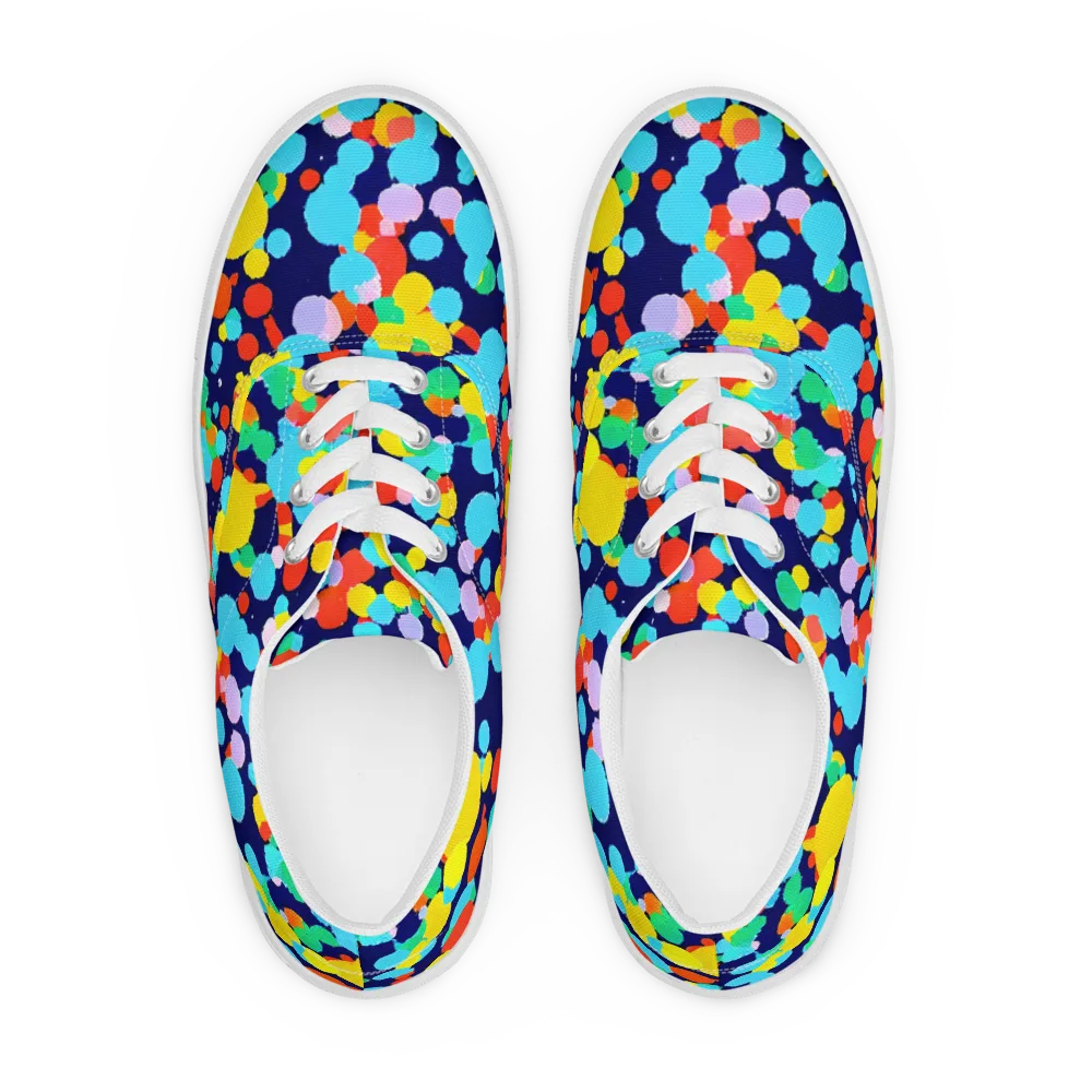 Bubble Spectrum on Men's Lace-Up Canvas Shoes — Front