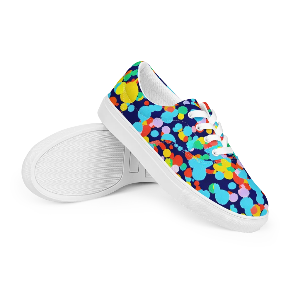 Bubble Spectrum on Men's Lace-Up Canvas Shoes — Right Front