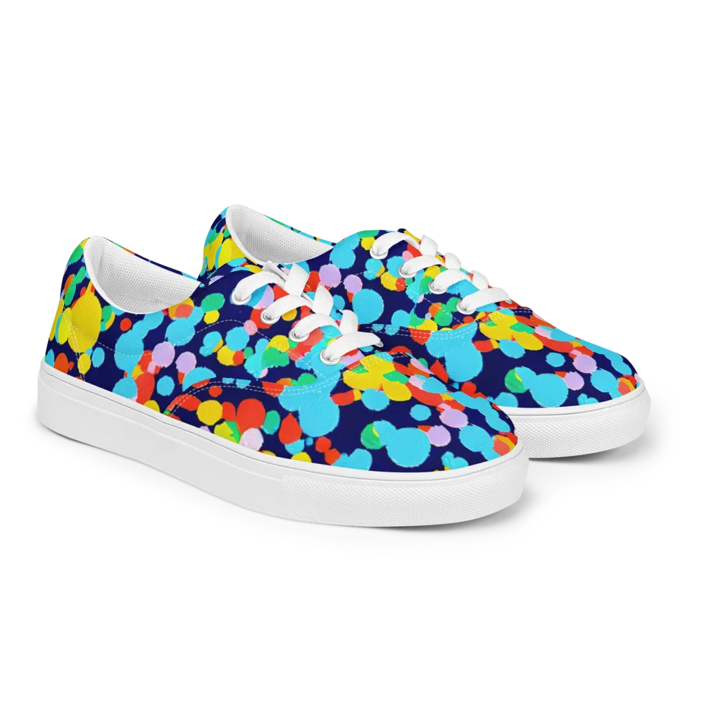 Bubble Spectrum on Men's Lace-Up Canvas Shoes — Right Front
