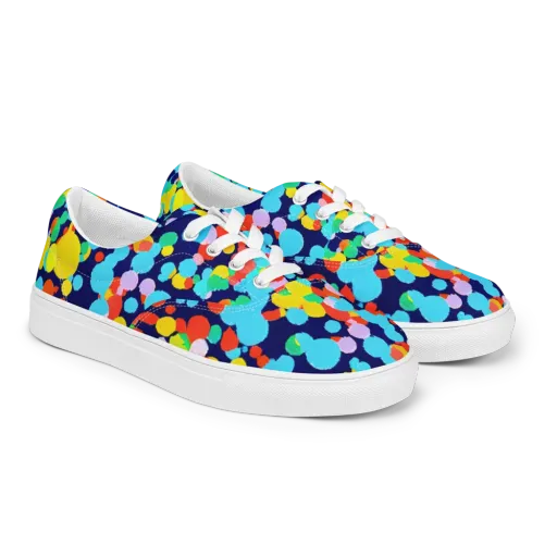 Bubble Spectrum on a Men's Lace-Up Canvas Shoes