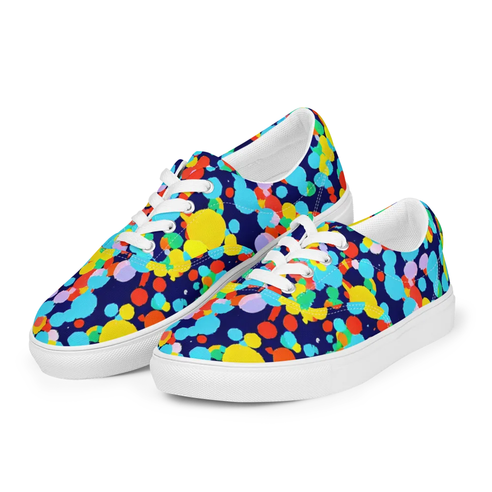Bubble Spectrum on Men's Lace-Up Canvas Shoes — Left Front