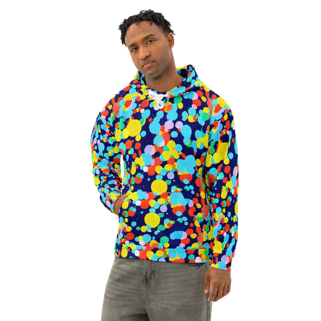 Bubble Spectrum on Cotton Hoodie — Left Front