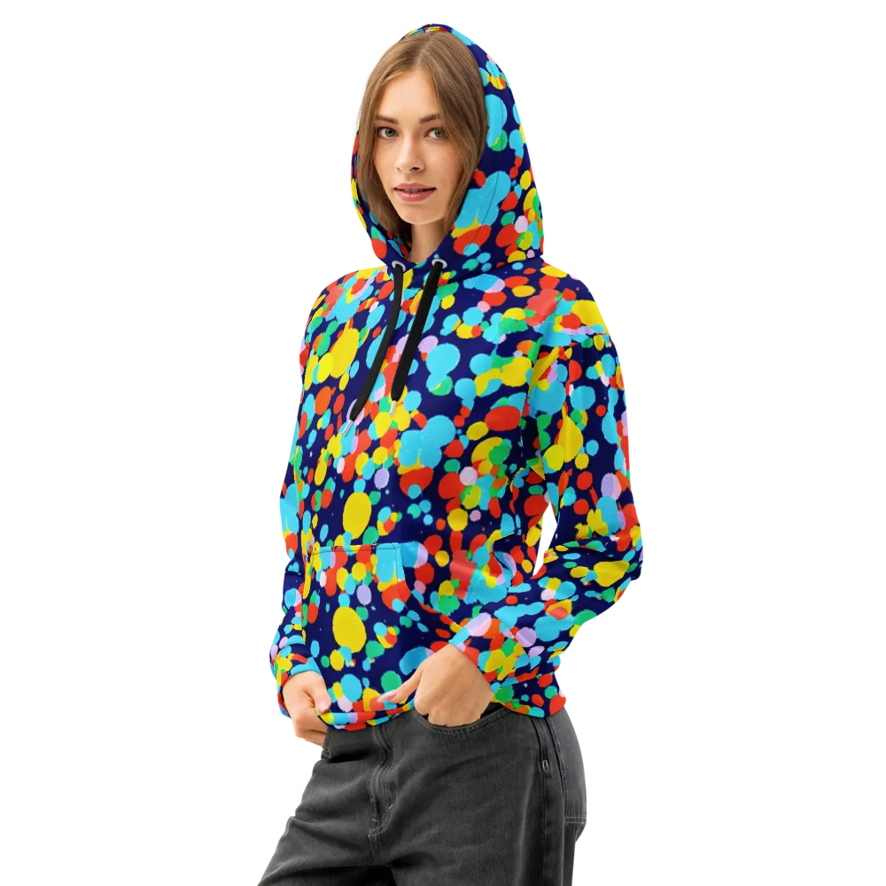 Bubble Spectrum on Cotton Hoodie — Left Front