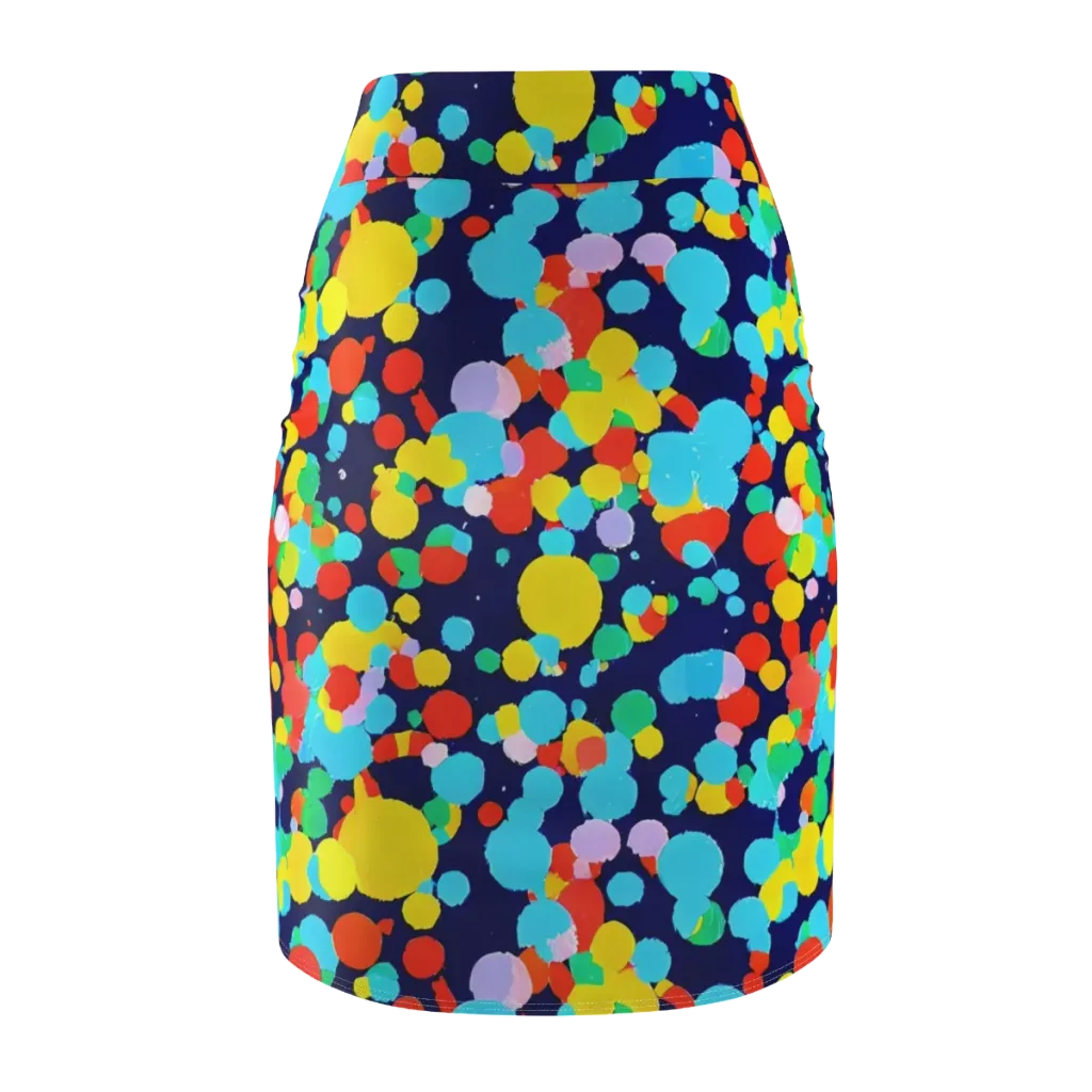 Bubble Spectrum on Pencil Skirt — Back