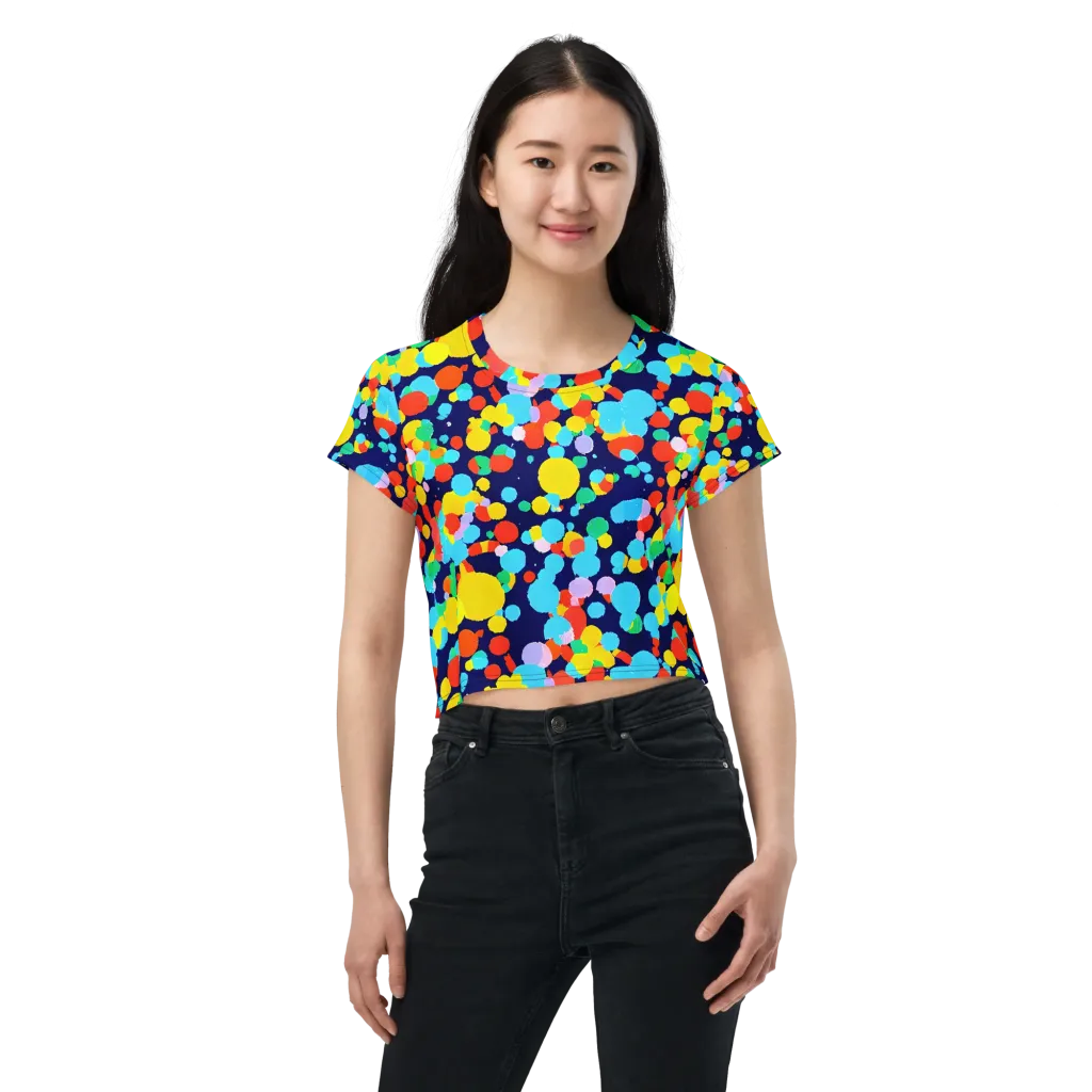 Bubble Spectrum on Crop Tee — Front