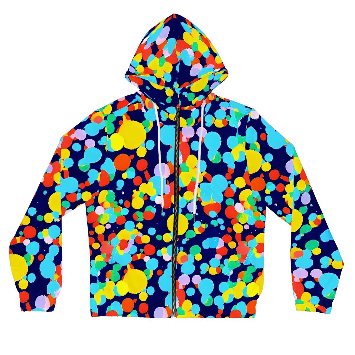 Bubble Spectrum on Women's Full-Zip Hoodie — Front