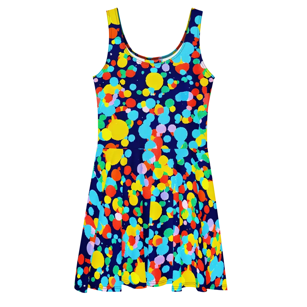 Bubble Spectrum on Skater Dress — Front