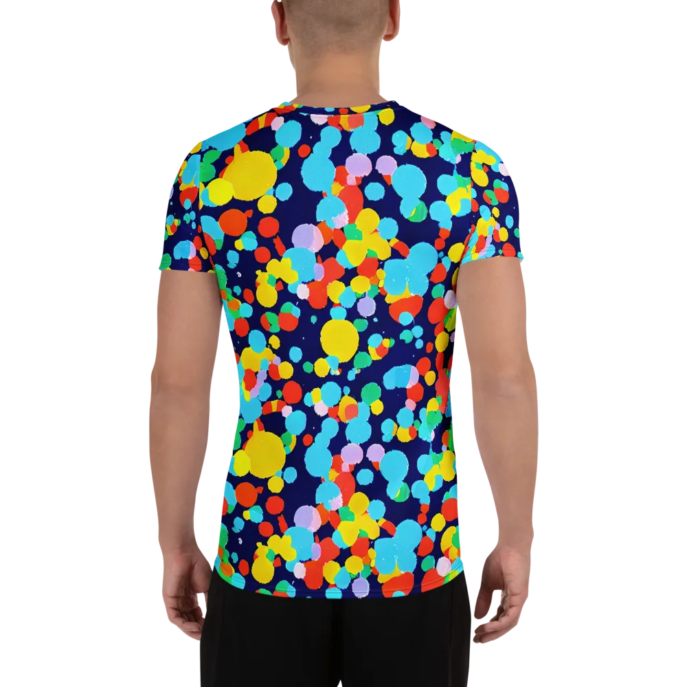 Bubble Spectrum on Men's Athletic T-Shirt — Back