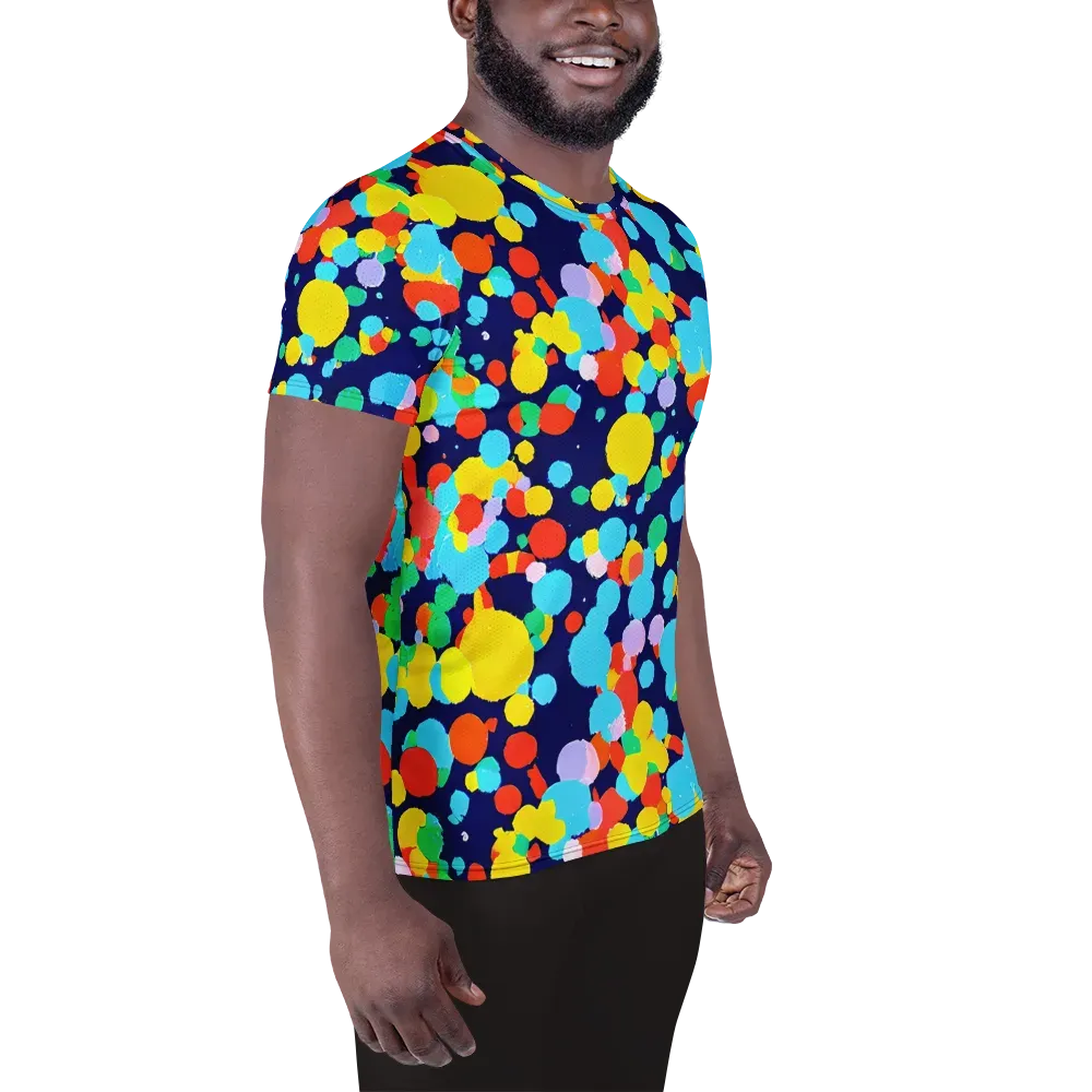 Bubble Spectrum on Men's Athletic T-Shirt — Right