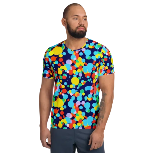 Bubble Spectrum on a Men's Athletic T-Shirt