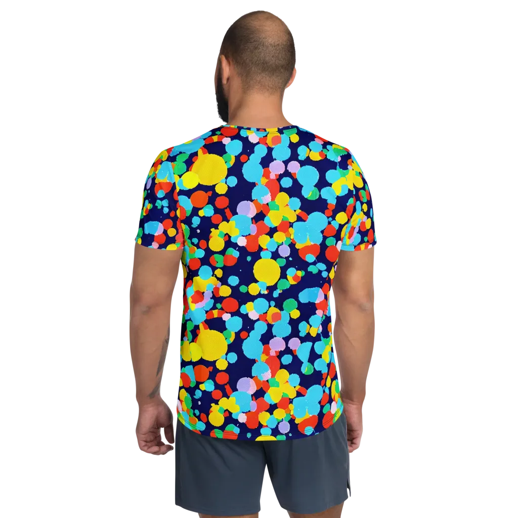 Bubble Spectrum on Men's Athletic T-Shirt — Back