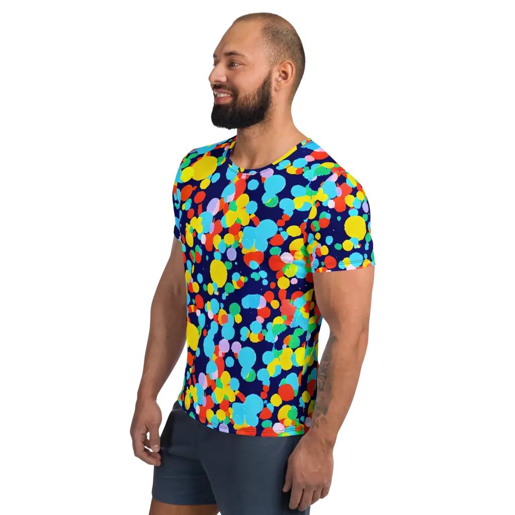 Bubble Spectrum on Men's Athletic T-Shirt — Left