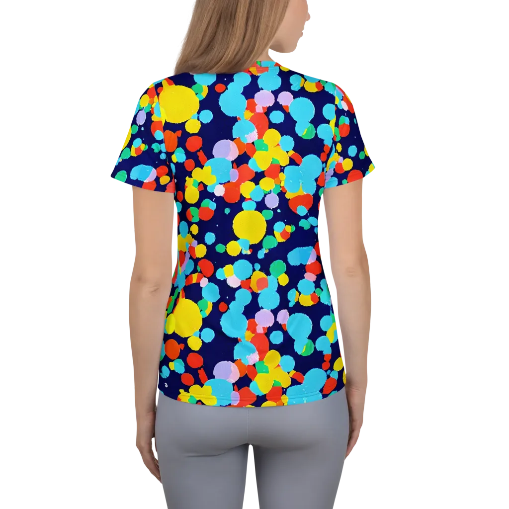Bubble Spectrum on Women's Athletic T-Shirt — Back