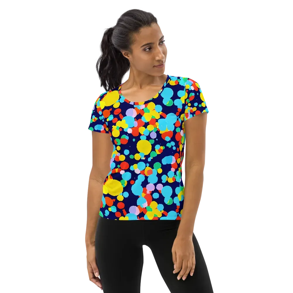 Bubble Spectrum on Women's Athletic T-Shirt — Front