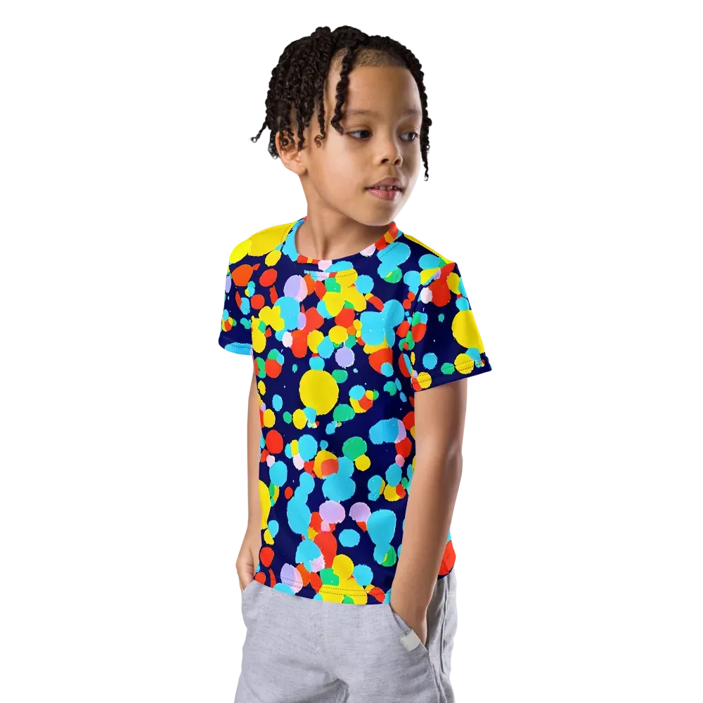 Bubble Spectrum on Kids Crew Neck T-Shirt — Left Front