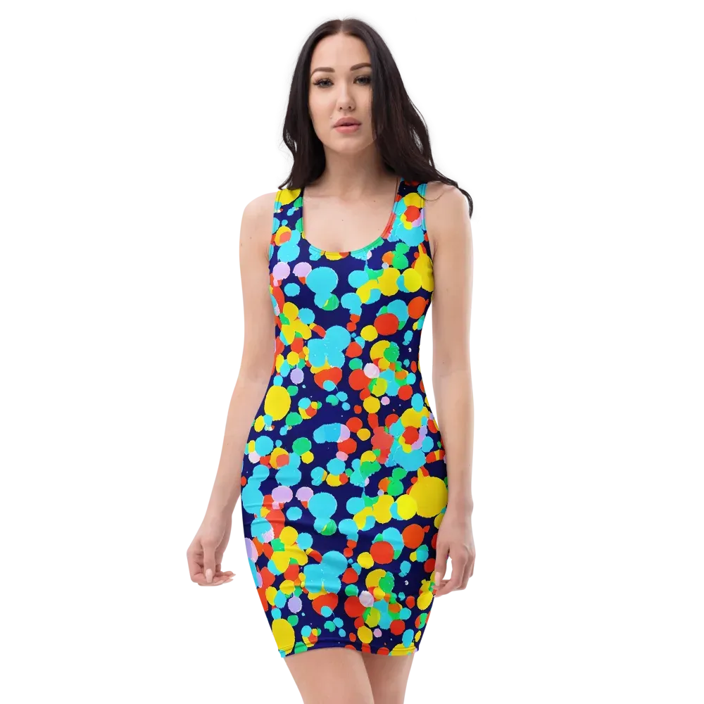 Bubble Spectrum on Bodycon Dress — Front