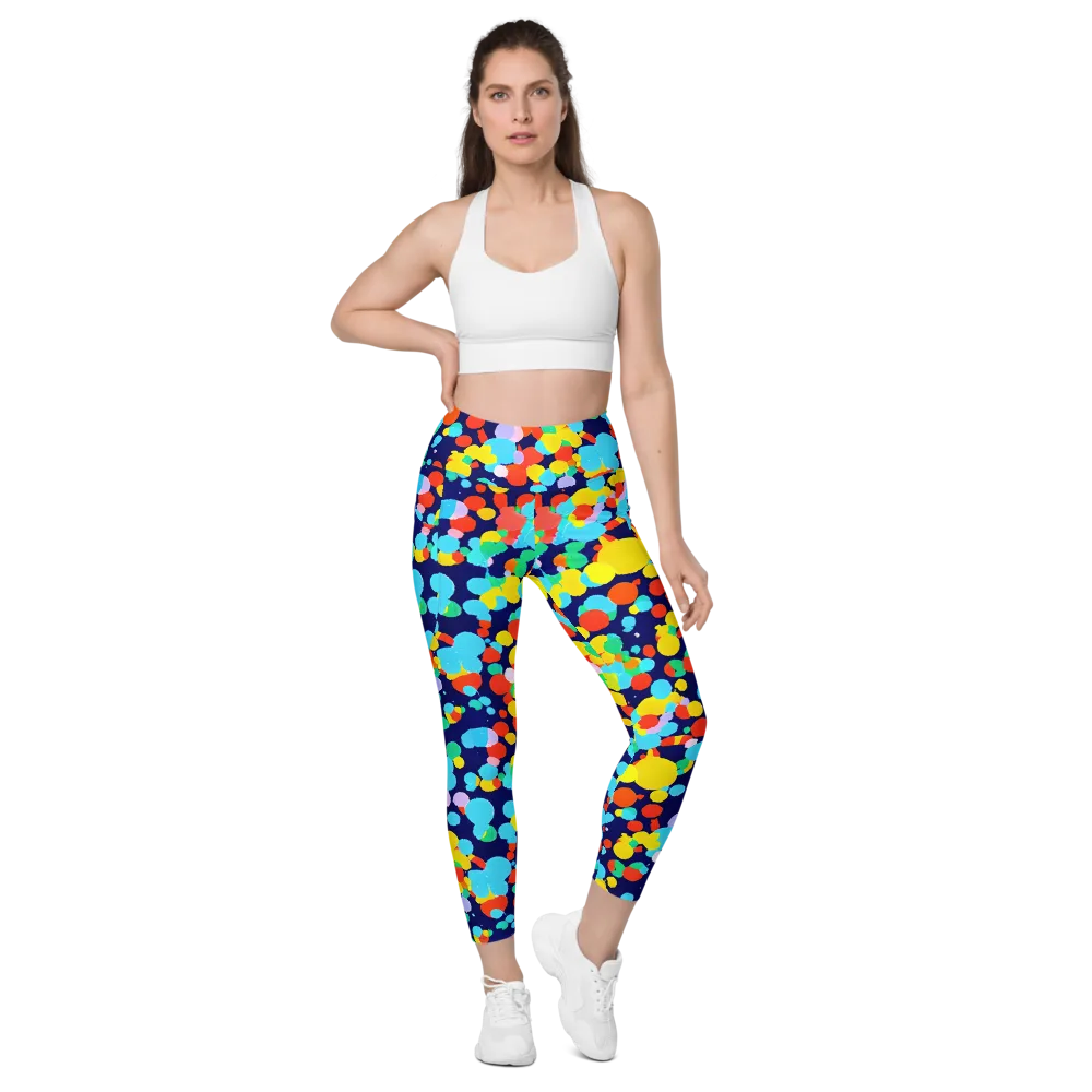 Bubble Spectrum on Leggings with Pockets — Front