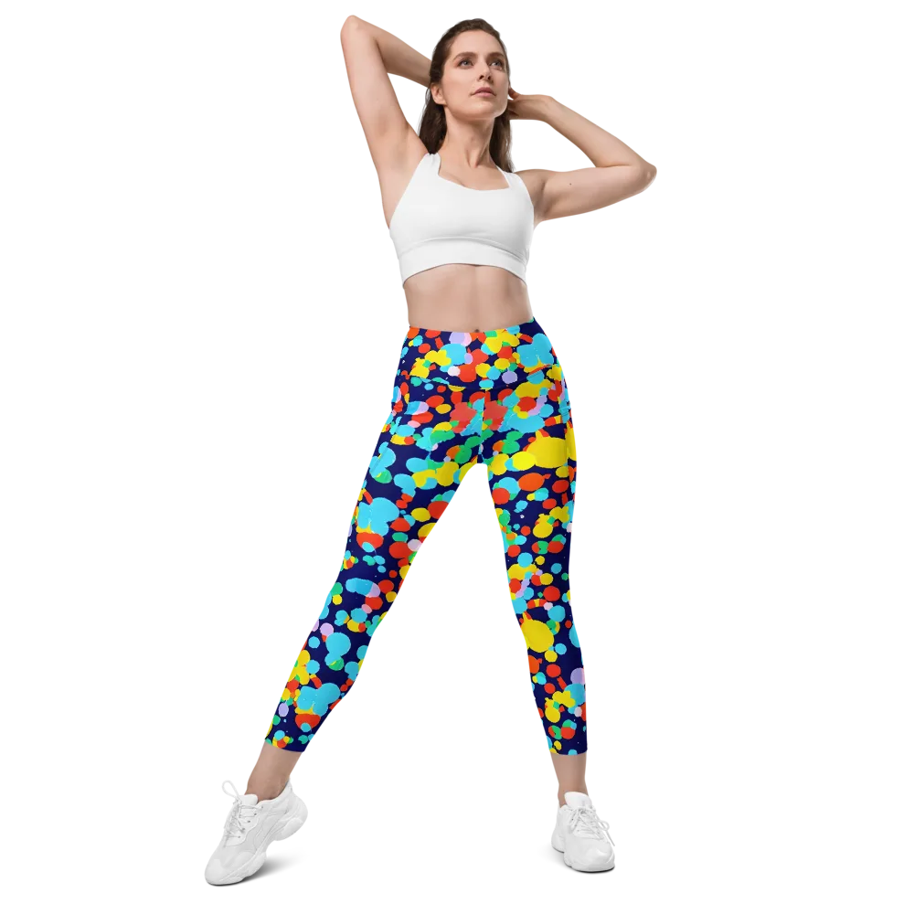 Bubble Spectrum on Leggings with Pockets — Front