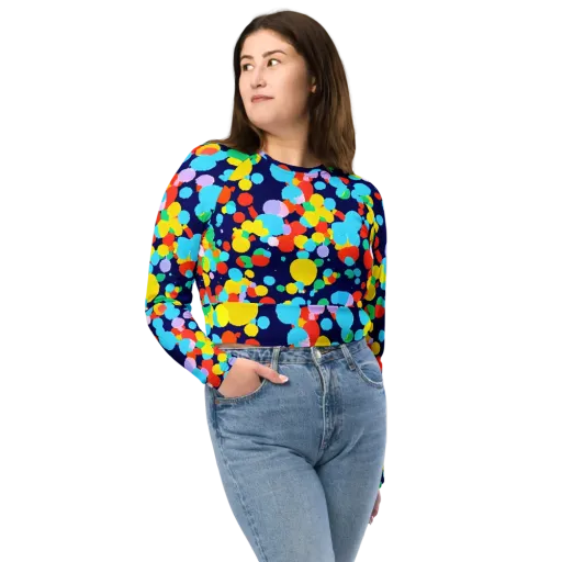 Bubble Spectrum on a Long Sleeve Crop Top