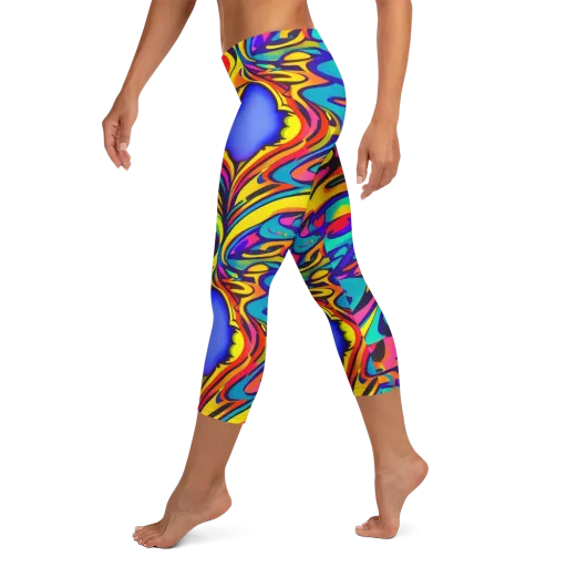 Electric Ecstasy on a Capri Leggings