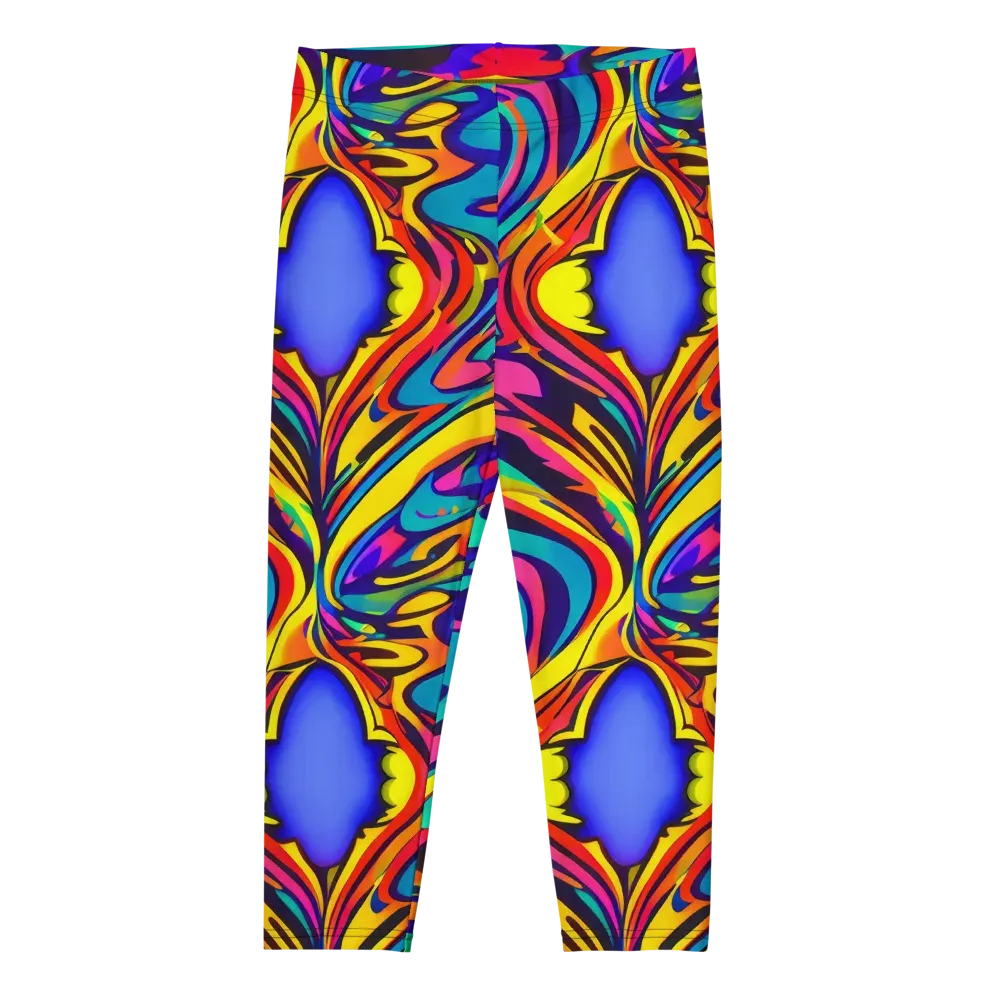 Electric Ecstasy on Capri Leggings — Front