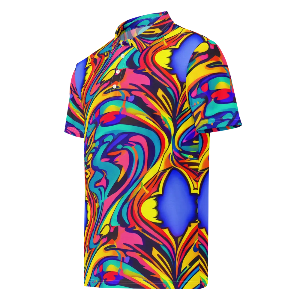 Electric Ecstasy on Men's Slim Fit Polo Shirt — Left Front