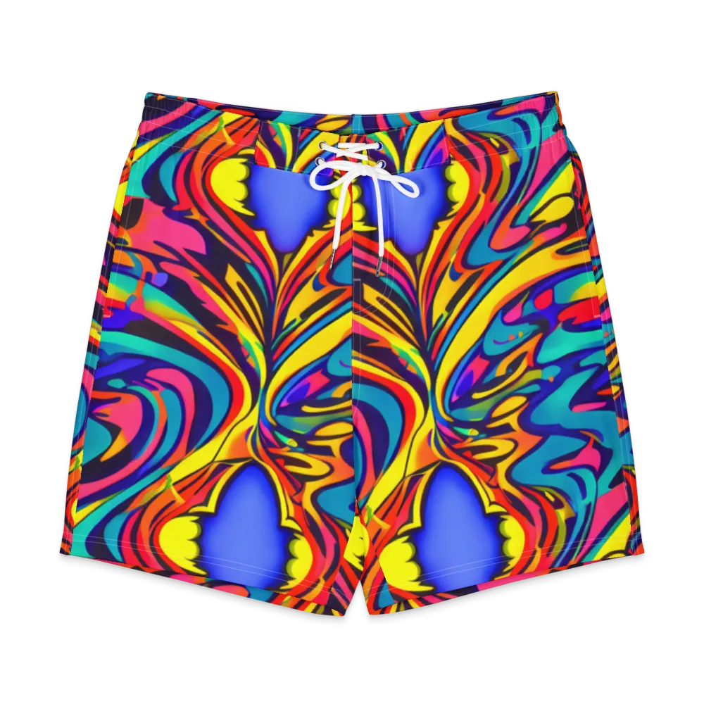 Electric Ecstasy on Men's Board Shorts — Front