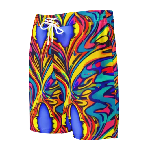 Electric Ecstasy on a Men's Board Shorts