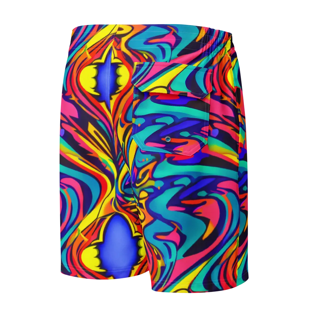 Electric Ecstasy on Men's Board Shorts — Back
