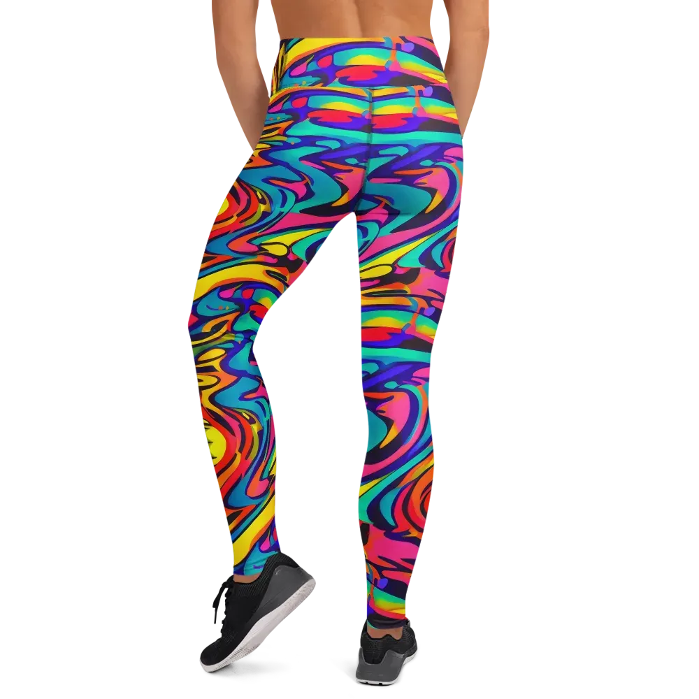 Electric Ecstasy on Yoga Leggings — Back