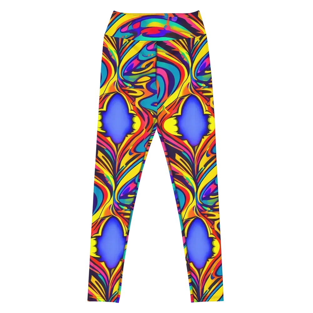 Electric Ecstasy on Yoga Leggings — Front
