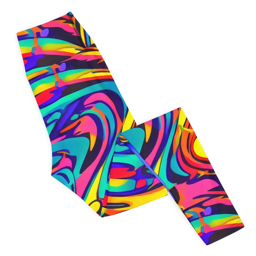 Electric Ecstasy on Yoga Leggings — Right