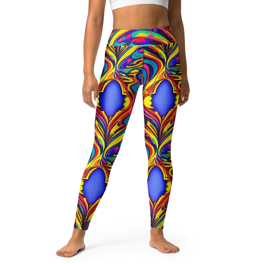 Electric Ecstasy on Yoga Leggings — Front