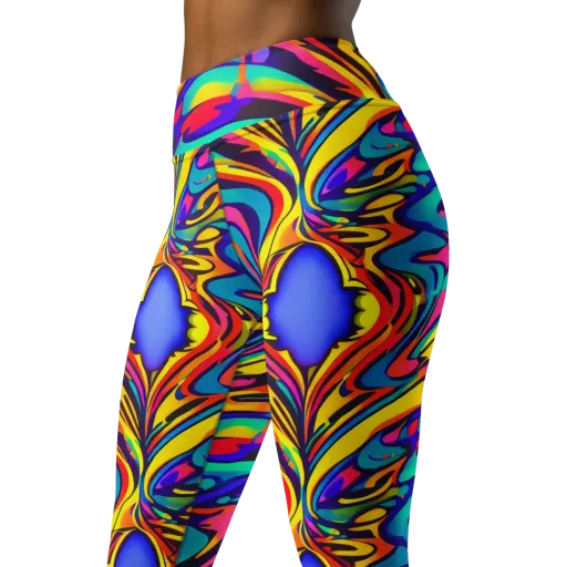 Electric Ecstasy on a Yoga Leggings