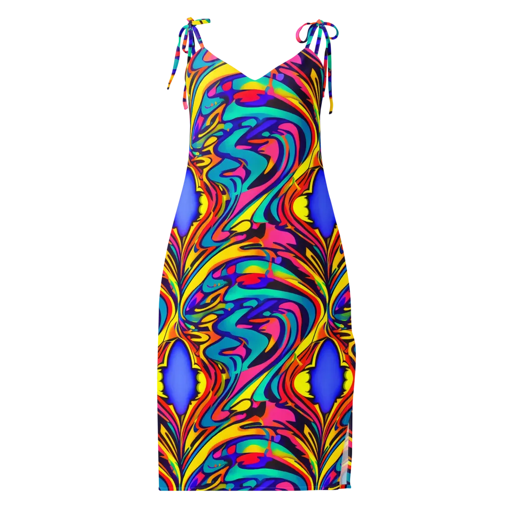 Electric Ecstasy on Slip Dress — Front