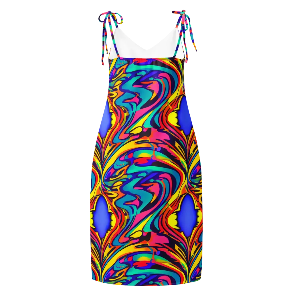 Electric Ecstasy on Slip Dress — Back