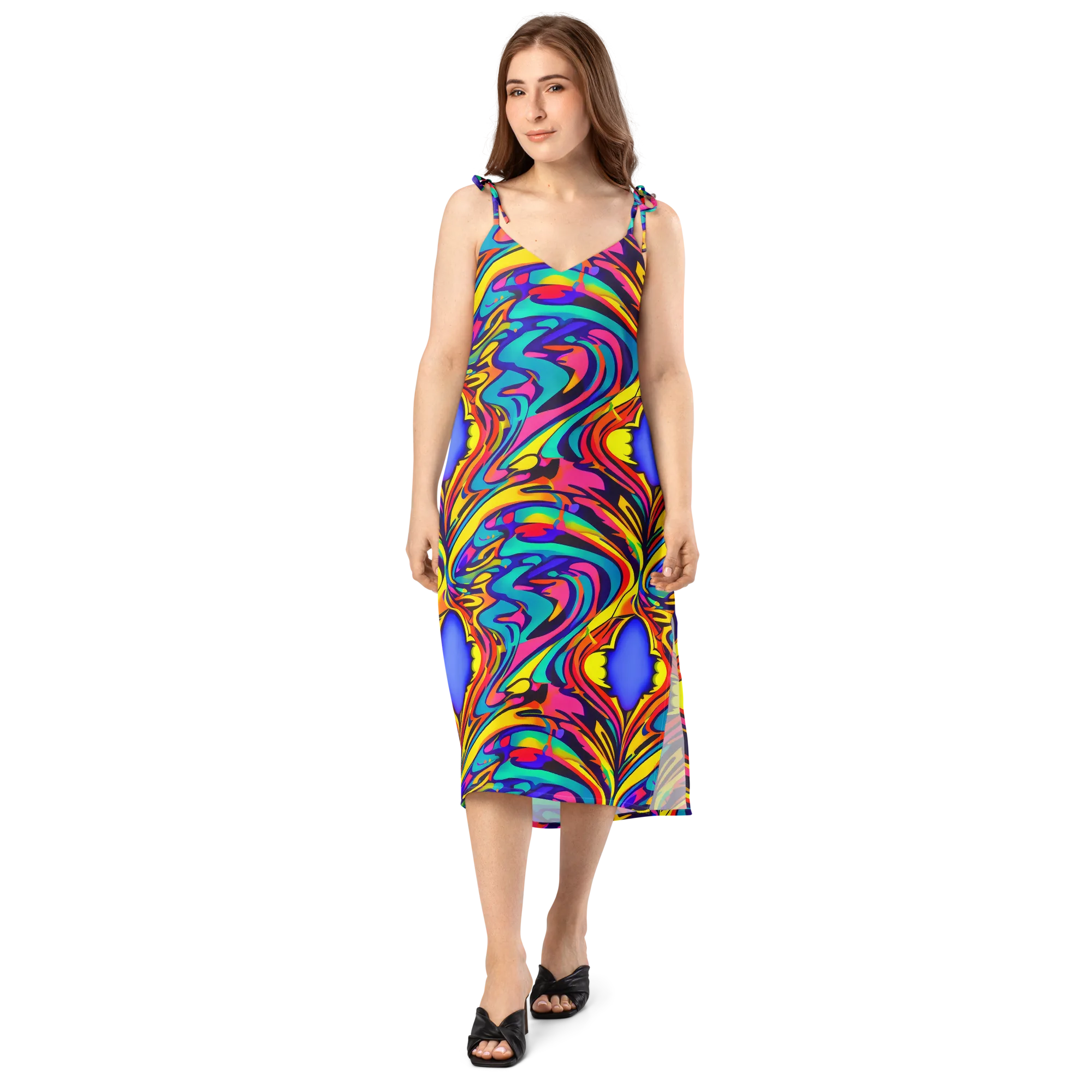 Electric Ecstasy on Slip Dress — Front