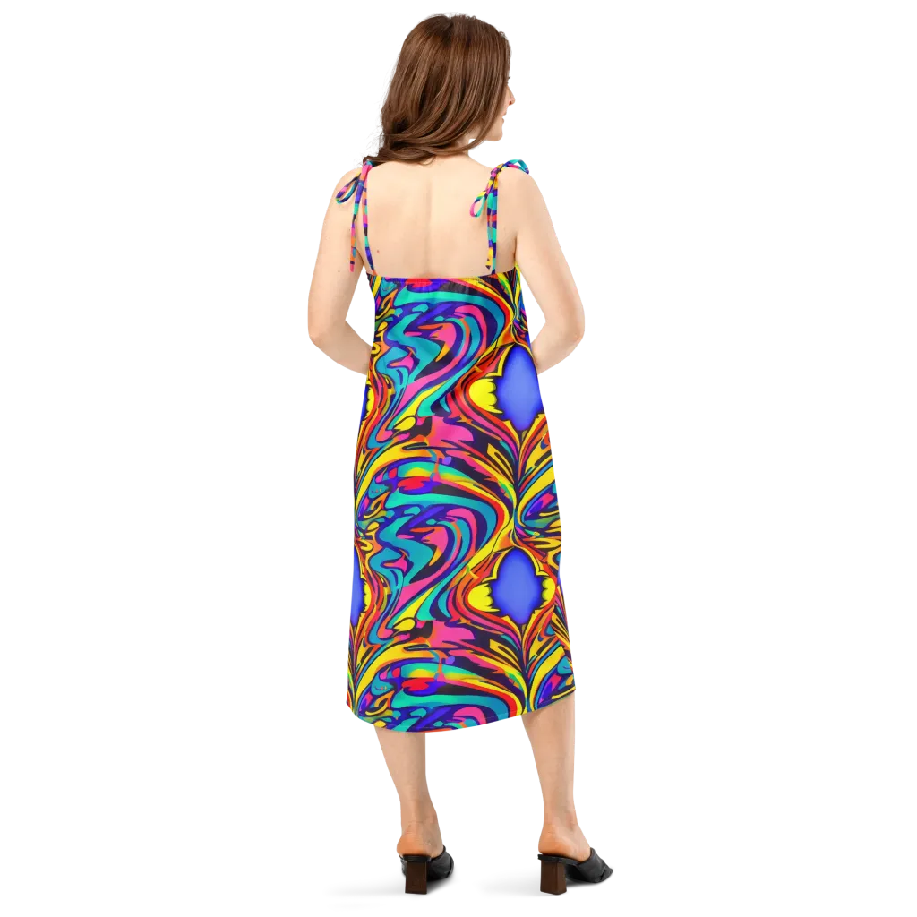 Electric Ecstasy on Slip Dress — Back