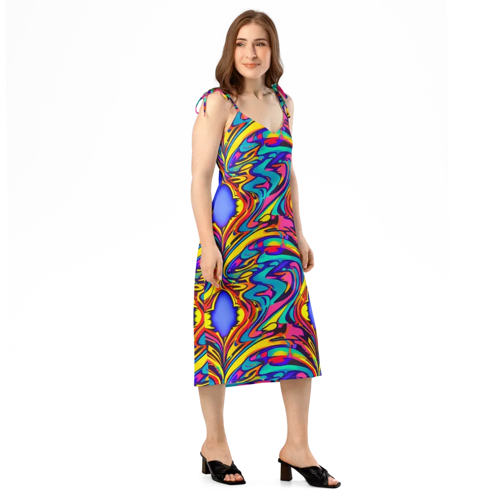 Electric Ecstasy on Slip Dress — Right Front