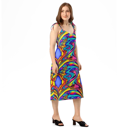 Electric Ecstasy on a Slip Dress